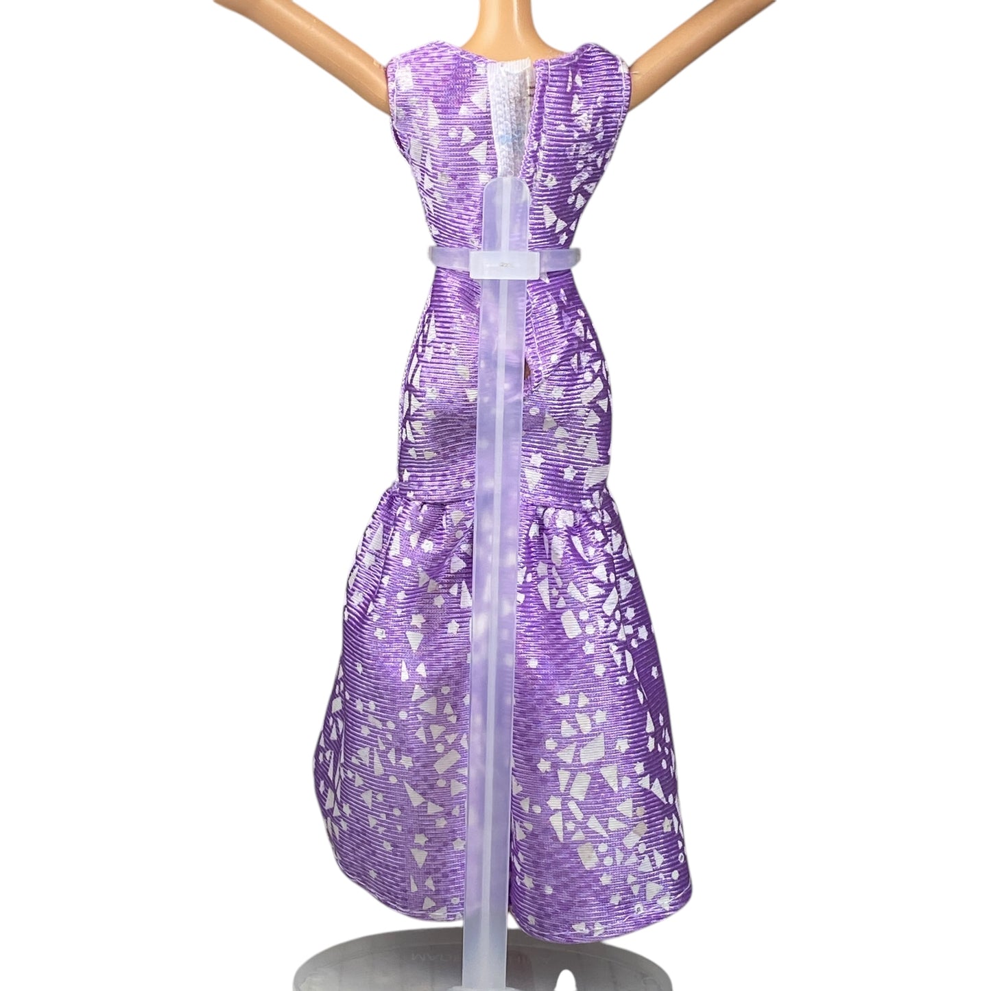 Barbie Purple and White Fishtail Party Dress
