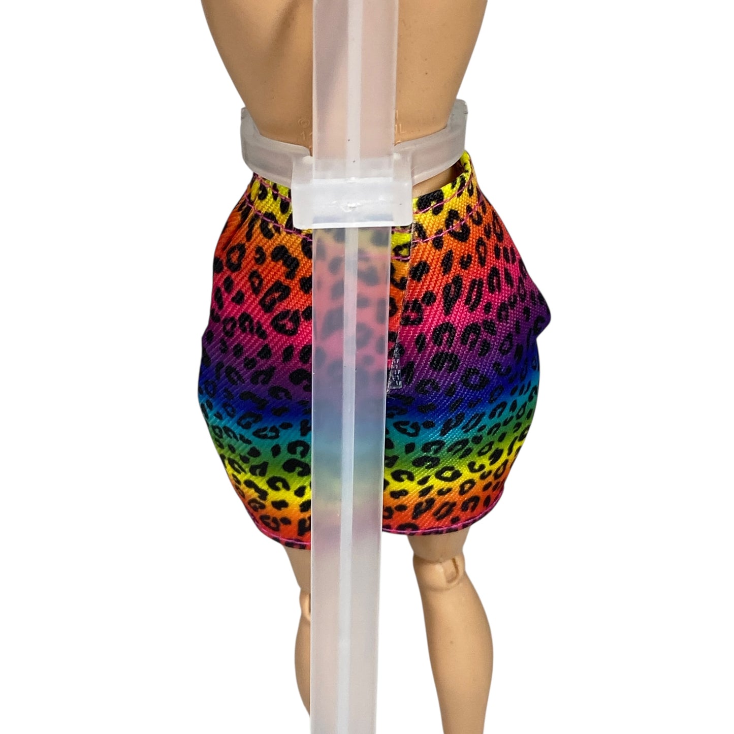 Fashionista Rainbow Leopard Barbie Skirt