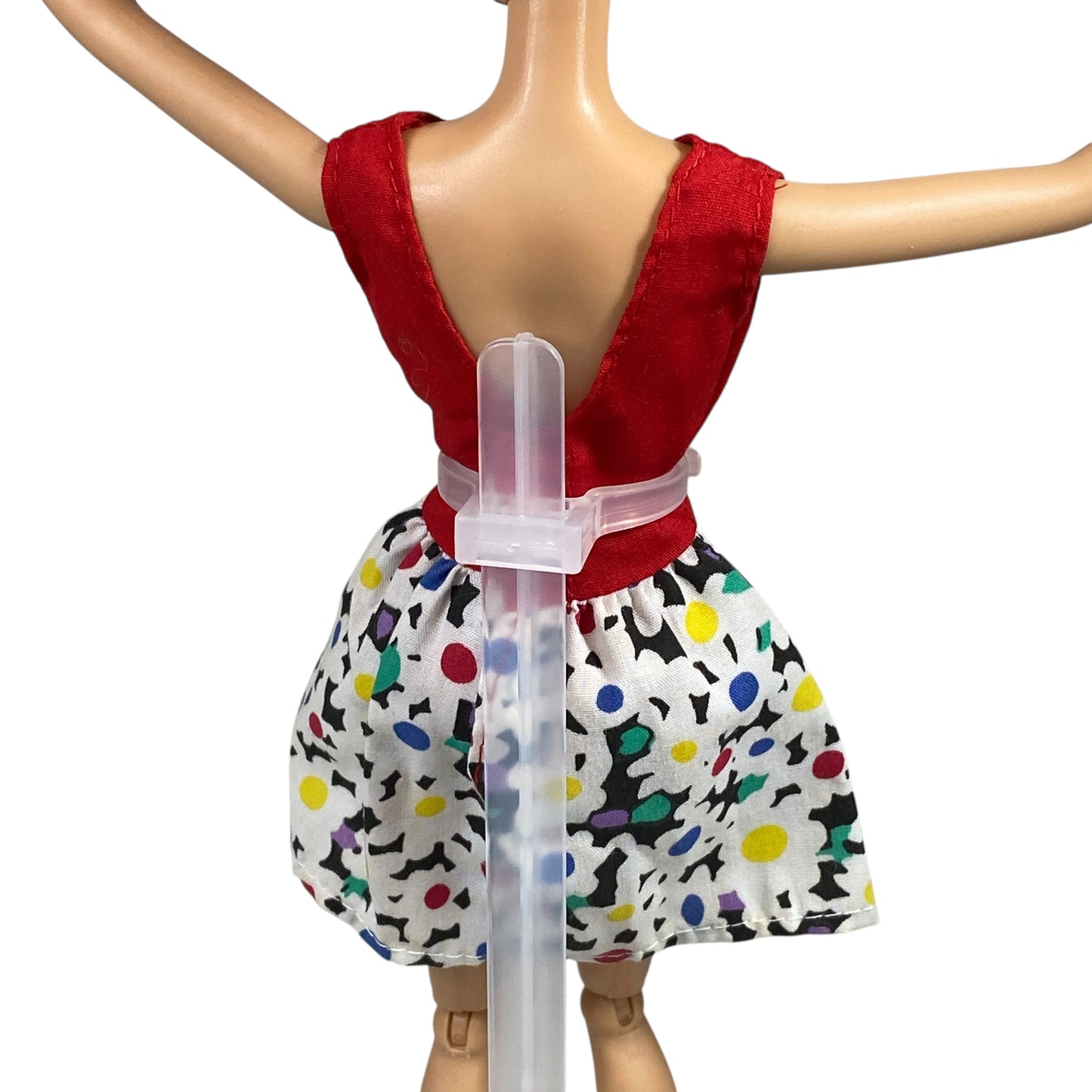 Red & Floral Bottom Barbie Dress