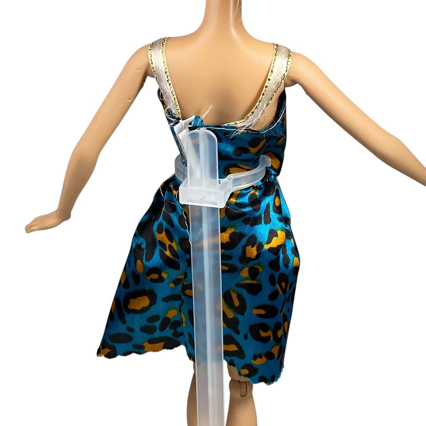 Barbie Leopard Blue & Orange Dress