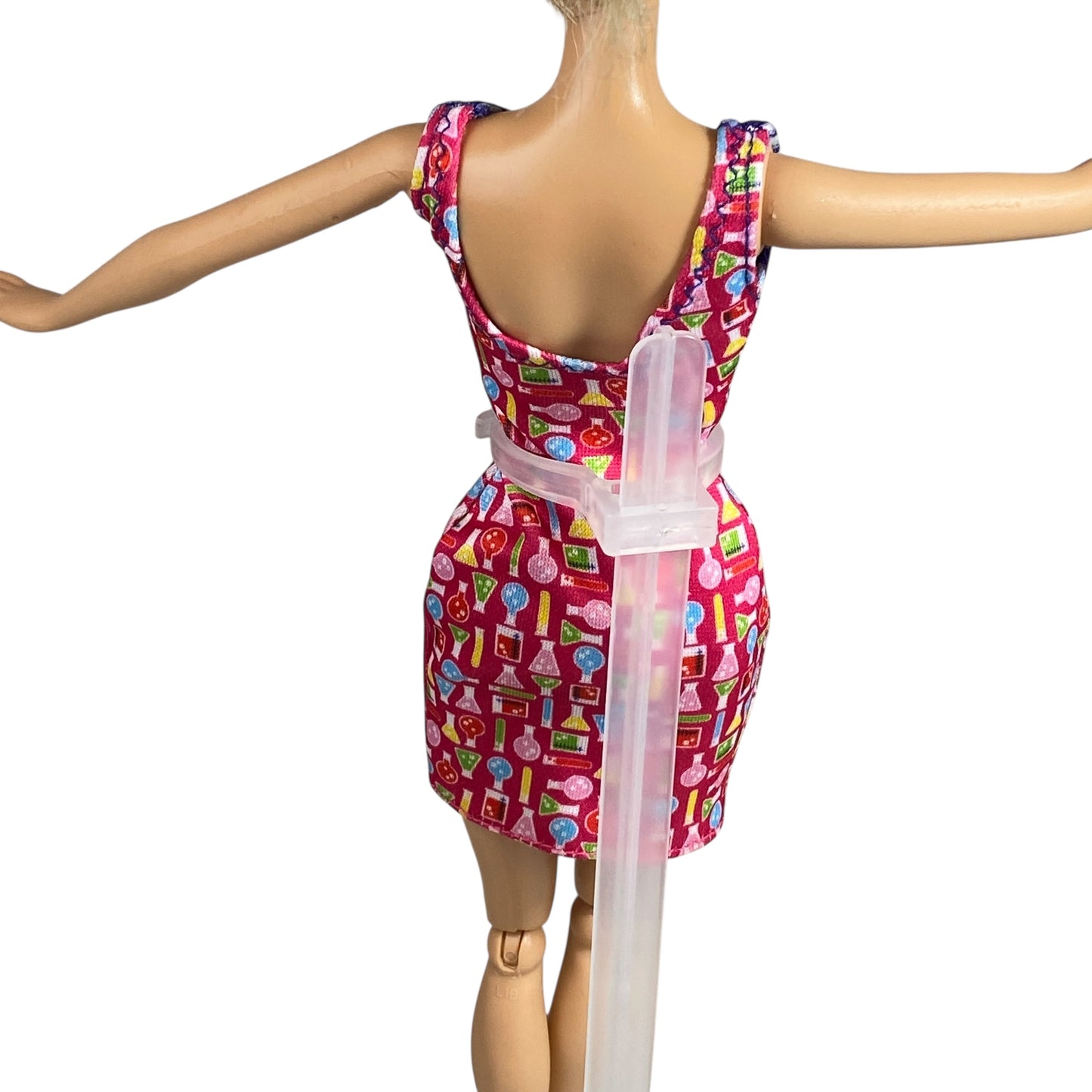 Blue-Top Red-Bottom Barbie Dress