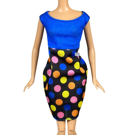 2016 Fashionistas Polka Dot Barbie Dress #DVX73