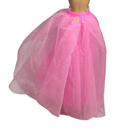 Barbie Long Pink Layered Skirt
