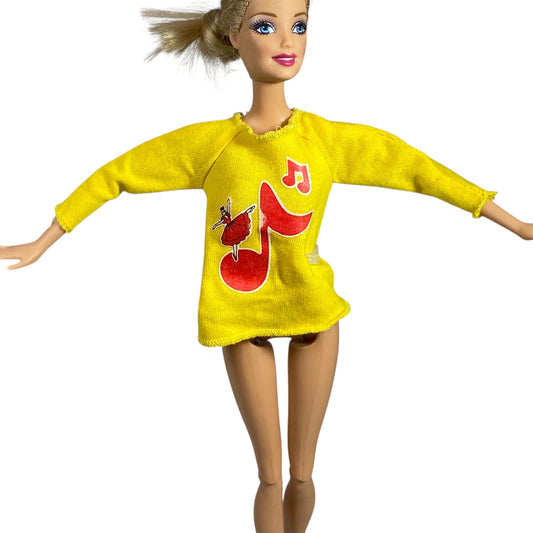 Barbie Yellow Musical Dance Shirt