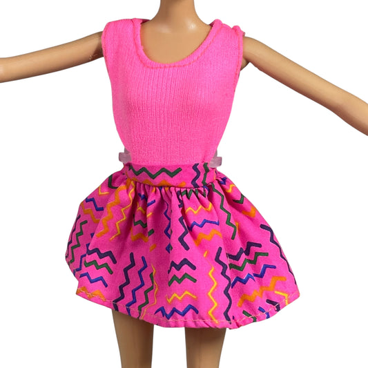 Hot Pink Gathered Barbie Dress