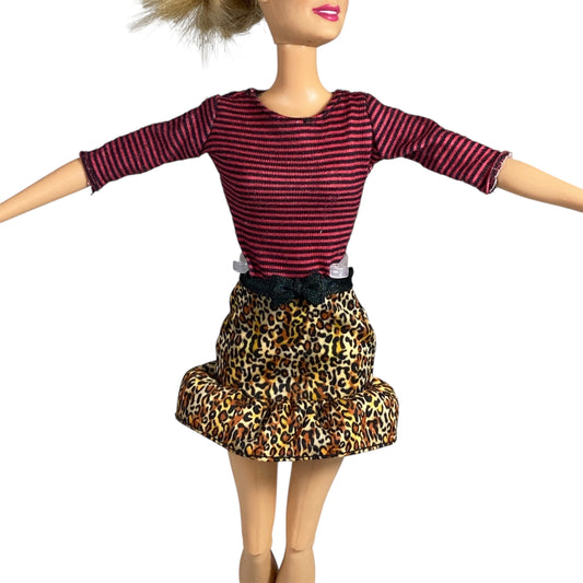 Barbie Fashionista Leopard Print Skirt Dress