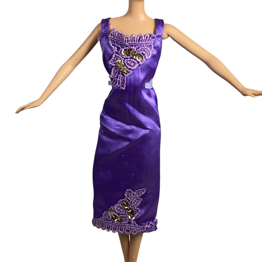 Barbie Purple Dress with Sparkles Dress Var. 2