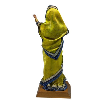 Trinidad Tobago Green Costume 12” Doll On Wooden Base